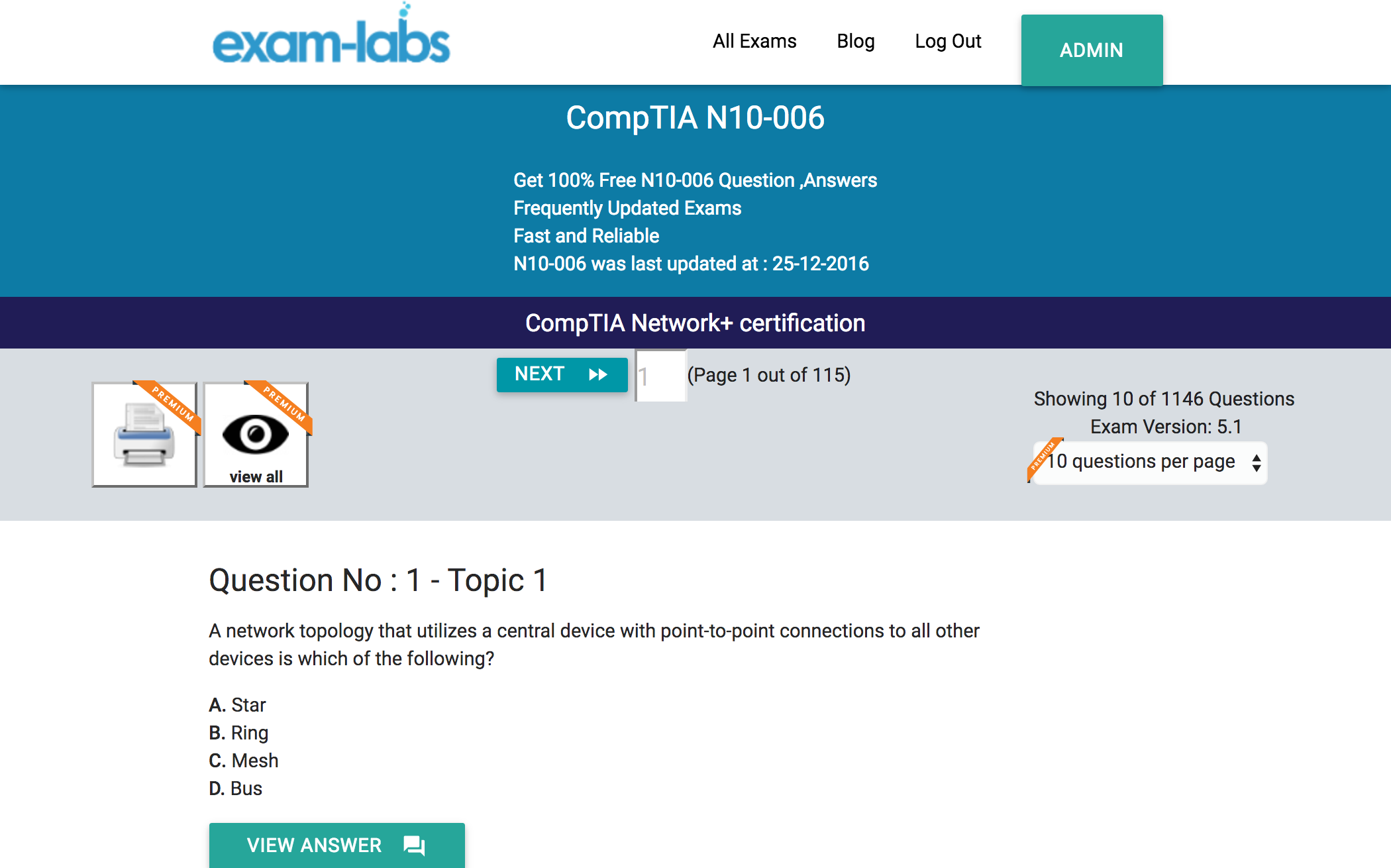 N10-006 - CompTIA Real Exam Questions - 100% Free | Exam-Labs